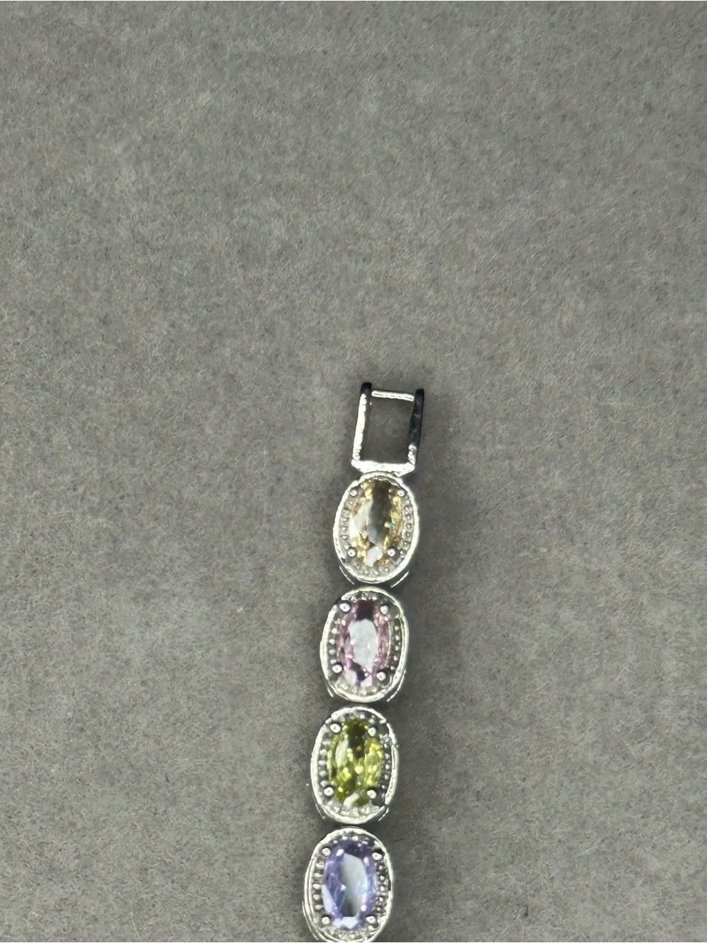 Multi-Color Cubic Zirconia Tennis Bracelet - Silver